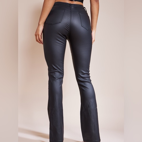 NEVER WORN brand new PRETTY LITTLE THING black denim flare pants - Picture 3 of 4